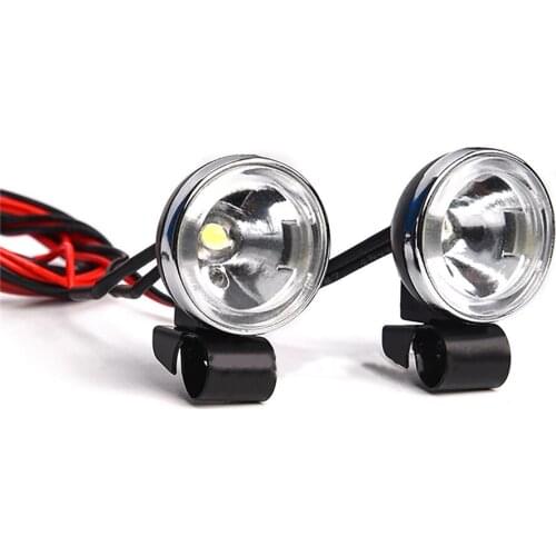 1/10 T4 SCX10 Model Car for Simulation 18mm Retro Round Spotlight Off-Road Searchlight Headlight G157H