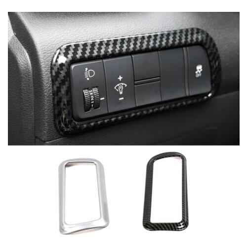 For Hyundai Tucson LHD 2015-2020 Head Lights Lamp Switch Button Decoration Cover Trim Interior Mouldings