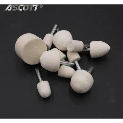 Wool Polishing Bits Wool Fiber Mops Polishing Roller stainless steel stone jade polishing 6x20/30/40mm Wool Fiber Polishing Mops