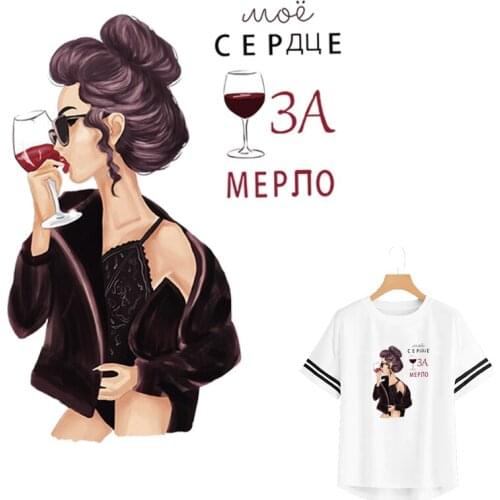 Girl Style Clothing Patches Russian Fashion Girl Diy Accessory Heat Transfer Badges New Design Washable 3D Sticker Patch