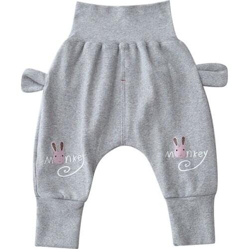 New PP Pants Spring Toddler Baby Girl Pants Rabbit Pattern Cute Leisure Soft Cotton Loose Comfortable Kids Fashion Clothes