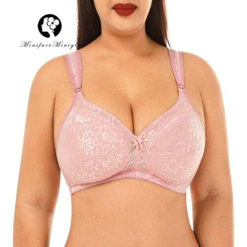 Plus Large Size Bra Hollow-Out Lace Sexy Underwear Big Breast Women Underwired Bralette Tube Top Bras Push Up Brassiere Comfort