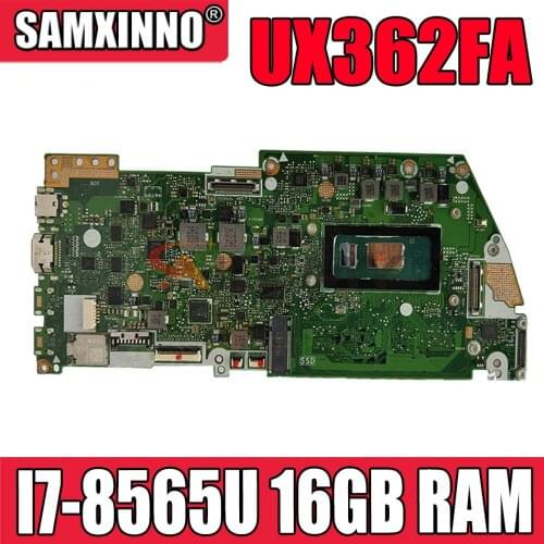 UX362FA original mainboard with I7-8565U CPU 16GB RAM For ASUS UX362FA-EL142T ZenBook UX362 UX362FA laptop motherboard test ok