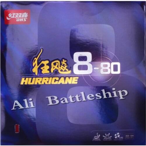 Original DHS hurricane 8-80 table tennis rubber high sticky rubber with high elastic sponge for 40+ table tennis racket game