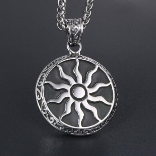 Sun Symbol Pendant VikingAmulet Viking Pendant Talisman Necklace for Men Gift
