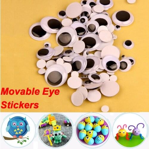Activity Movable Eye Sticker with Gum Childhood Education Environmentally Accessories Black And White Toy DIY Fine Art Material
