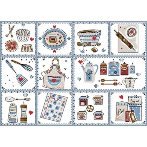 Lovely kitchen patterns Counted Cross Stitch 11CT 14CT 18CT DIY Chinese Cross Stitch Kits Embroidery Needlework Sets