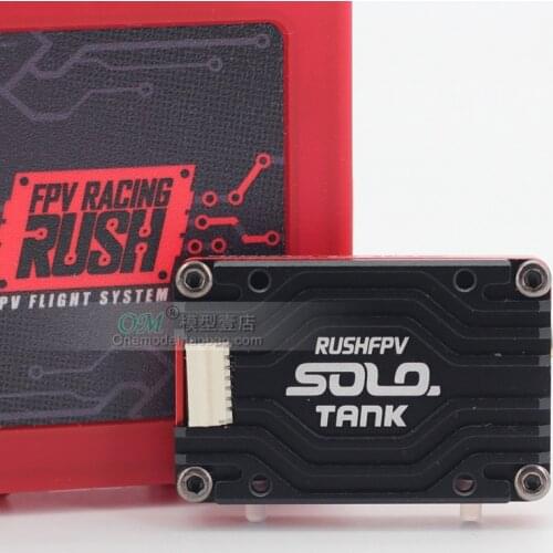 37x24x6.7mm RUSH TANK SOLO 5.8G 48CH PitMode 1.6W Adjustable VTX 2-6S Built-in Microphone CNC Cooling Shell for FPV Long Range