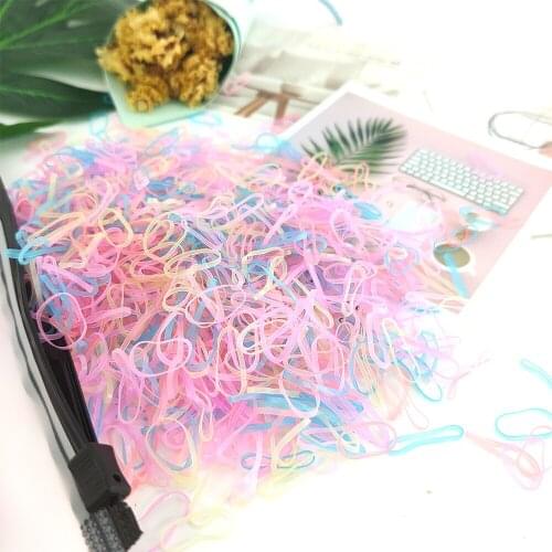 Colorful Hairbands Rubber Bands Rope Children Kids Girls Hair Accessories for Hair Tie Gum Elastic Hair Bands Ponytail Holder