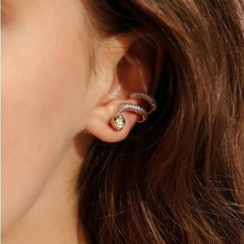 Sakuralov Dubai Jewelry Necklace Exaggerated Fashion Accessories Glamour Woman Earrings Rhinestone Snake Holiday Party