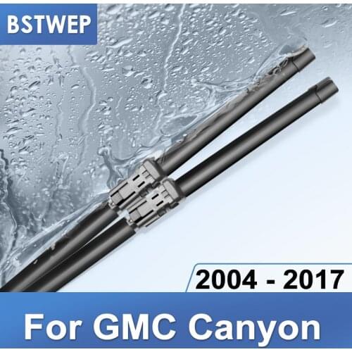 BSTWEP Wiper Blades for GMC Canyon 22"&19" Fit Hook / Push Button Arms 2004 - 2017