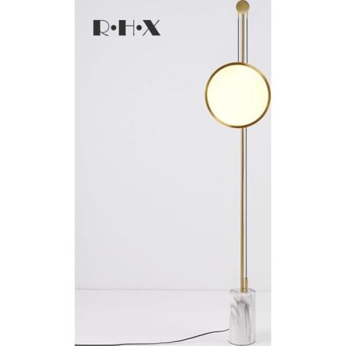 Modern Metal Imitate Marble Floor Lamp Ins Wind A Living Room Bedroom Minimalist Light Luxurious Originality Golden Floor Lamp