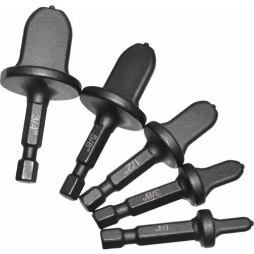 5pcs Hexagonal Handle Tube Expander 3/4 5/8 1/2 3/8 1/4 Inch Swaging Tool Drill Bit Pipe Flaring for Air Conditioner