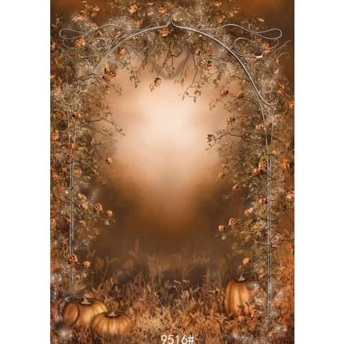 Pumpkin Halloween Vinyl Studio Backdrop Computer Printed Photography Prop Photo Background for Kids Party Photo Shooting