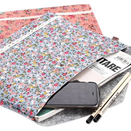 Vintage Dots Flower Face Series A4 Documents File Bag Files Folder Stationery Filing Production