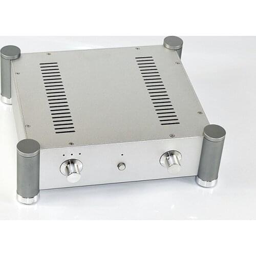 WA127 Silver All aluminum amplifier chassis / Tube amp / Pre-amplifier chassis / AMP Enclosure / case / DIY box (355*115*315mm)