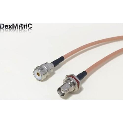 WIFI router cable UHF Female Jack SO239 Switch BNC Female Jack NUT RG142 50CM 20" /100CM Adapter