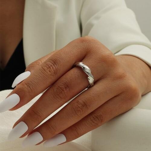 MANGOSKY Simple Style Adjustable Open Rings For Women