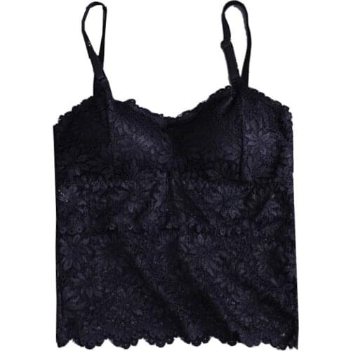 Womens Sexy Bra Underwear Floral Lace Bra Thick Wireless Bra XL Lingerie Women Seamless Push Bra
