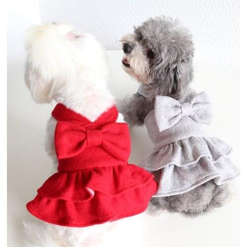 Winter Pet Dress Cat Puppy Dresses Small Dog Costume Yorkshire Chihuahua Pomeranian Maltese Bichon Pet Clothes Dog Clothing 2021