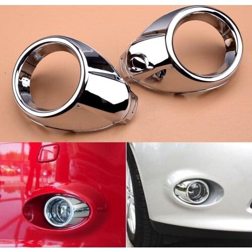 1 Pair Chrome Car Front Fog Light Lamp Cover Bezel Trim Fit for Ford Focus 2012 2013 2014