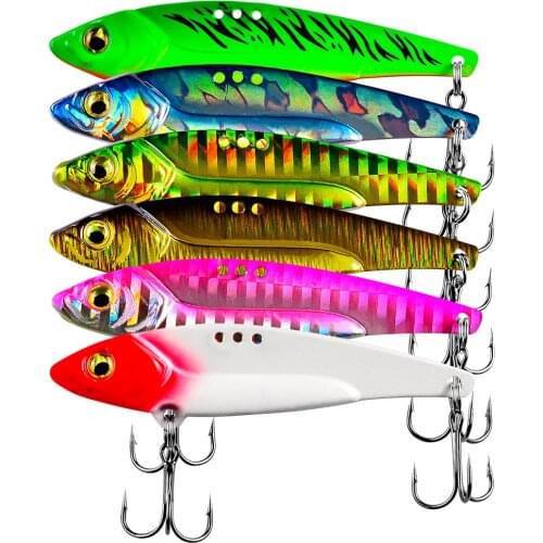 1pcs Metal VIB Lures 5g 7g 12g 17g 20g Sinking vivid Vibrations Spoon Fishing Lure Wobbler Bass pike Artificial Hard Bait