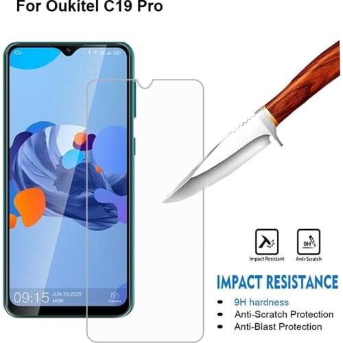 2-1Pcs Protective Glass For Oukitel C19 Tempered Glass For Cristal Templado Vidrio Oukitel C19 Pro C19Pro Screen Protector Cover