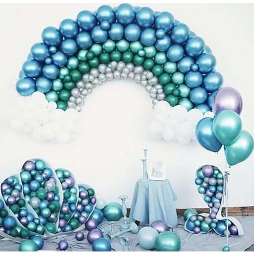 20/40/60/80pcs 5inch Chrome Metallic Latex Balloons Glossy Metal Pearl Helium Globos Wedding Birthday Party Decorations Ballon
