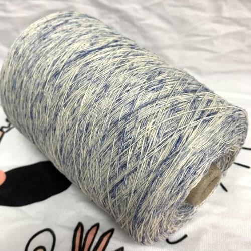500g 100% cotton yarn Blue white space dyed yarn 1 mm Crochet yarn Hand knitting pure cotton thread Knit baby clothes shoes ZL49
