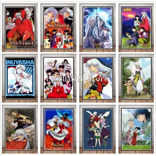 5D DIY Diamond Painting Inuyasha Poster Japanese Anime Cartoon Diamond Embroidery Mosaic Cross Stitch Handmade Home Decor Gift