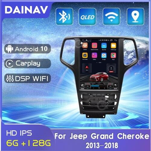 128GB 2 Din Android Car stereo For Jeep Grand Cherokee 2013-2018 Car radio Autoradio GPS Navigation Multimedia DVD player