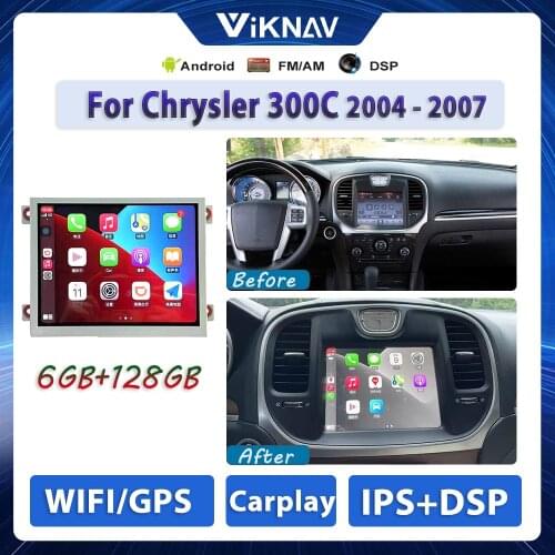 2 Din Android Car Radio for Chrysler Aspen 300C 2004 2005 2006 2007 Multimedia Player Auto audio GPS Carplay WIFI 4G 8.4 inch