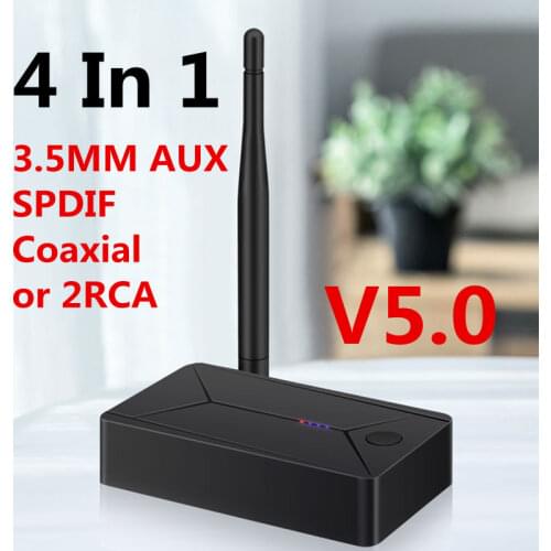 Bluetooth 5.0 Transmitter Dongle RCA 3.5mm AUX Jack Coaxial Optical Wireless EDR Adapter For TV PC Headphone Home Stereo Audio