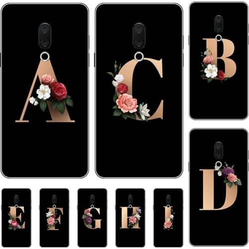 For Meizu 15 Lite M15 Case For Meizu 16th Plus 16 16X Cute Lovely Cartoon Pattern Flower Black Letters Soft Silicone Back Cover