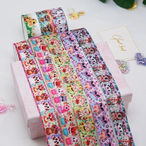 DIY Cartoon Printed Grosgrain Ribbon For Craft Supplies Sewing Accessories 5 Yards, Planar Resins Mold 10 Pieces. 38873