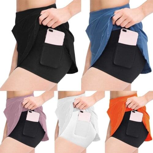 Women Performance Sport Skirt Womens Plus Size Pencil Skirts High Waist Womens Running Tennis Golf Skort Whih Sport Pocket