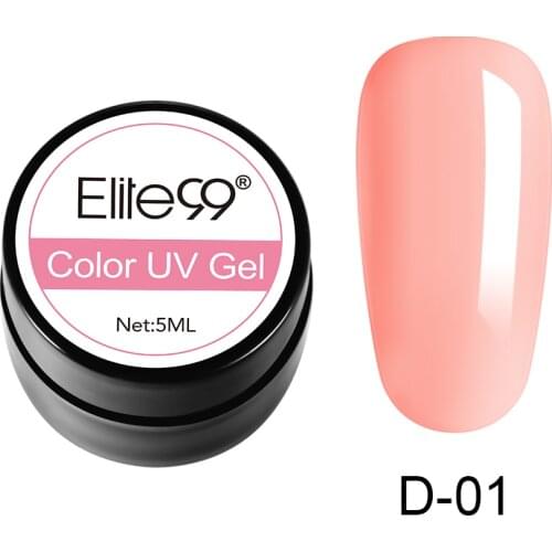 Elite99 5ml Pure Color Gel Paint UV Gel Nail Polish Soak Off Nail Art Gel Varnish Semi-Permanent UV Varnish Nail Painting Gel