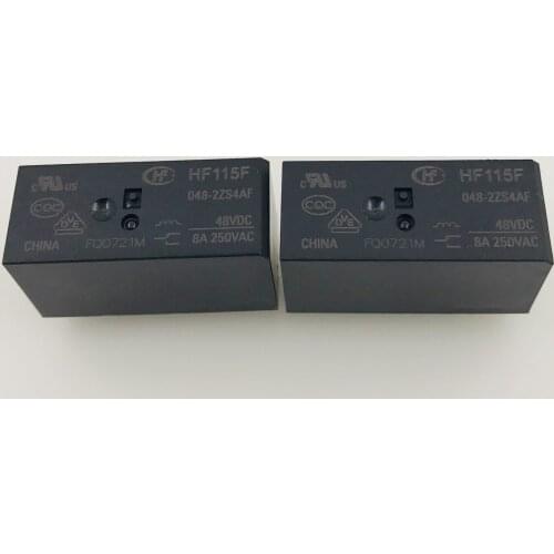 HF115F-048-2ZS4AF 48VDC 8pin 8A 250VAC JQX-115F relays