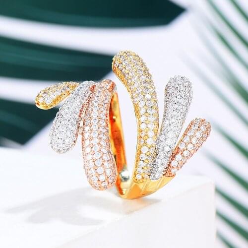 GODKI Luxury Angel Wing Geometry Cubic Zironia Rings For Women Wedding Engagement Abuja Bridal Finger Rings Jewelry Addiction