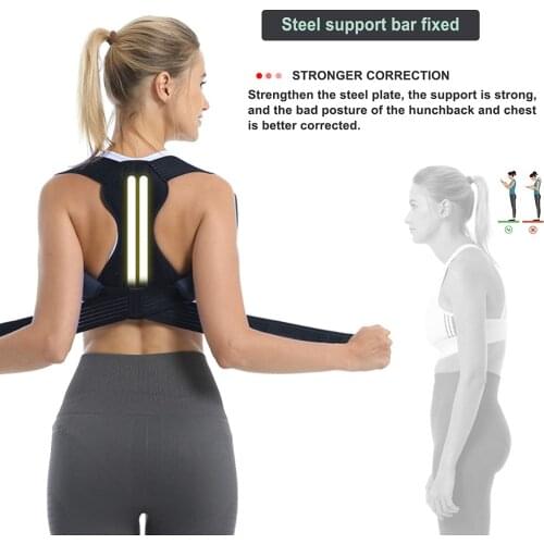 Men&Women Posture Corrector Back Support Belt Clavicle Spine Lumbar Brace Corset Posture Correction Stop Slouching Back Trainer