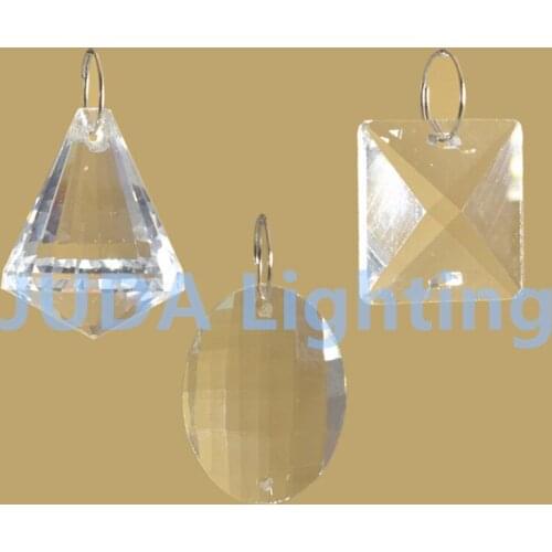 Square Oval Diamond shape chandelier crystal lamp crystal for European led candle pendant light decorative Wedding accessories