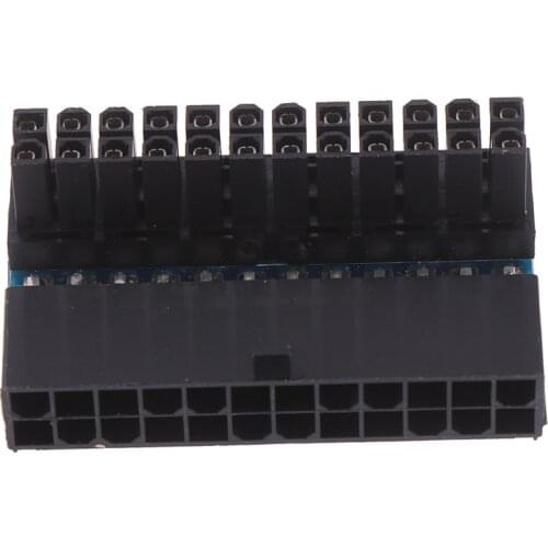 Mainboard Motherboard Power Connectors Modular for Power Supply Cables ATX 24Pin 90 degree 24 pin to 24pin Power Plug Adapter