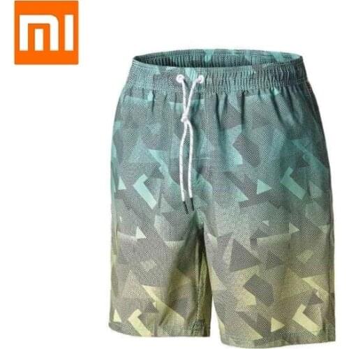 Mens gradient printed beach pants fashion Quick drying Gradient print Casual breathable shorts for male