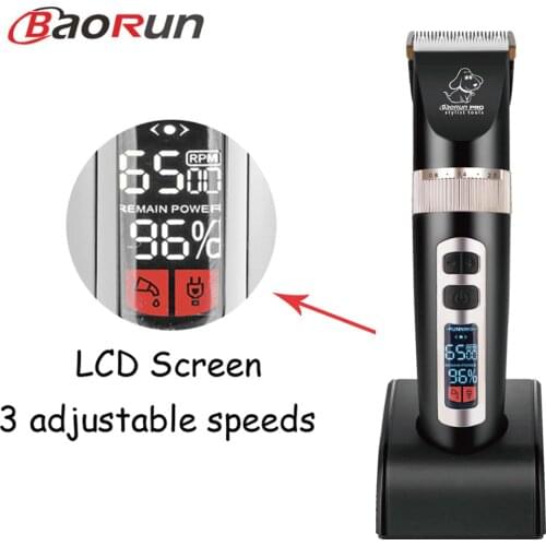 Baorun P9 Clippers For Dogs LCD Screen Professional Dog Haircut Grooming Trimmer Kit Cat Cutter Machine For Animal Pet Shaver