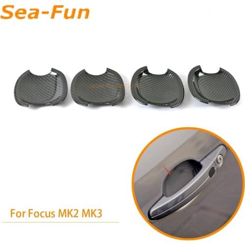 For Ford Focus 2012 MK3 MK2 Escape Kuga 2013 2014 Door Bowl Trim Covers Decoration Frame ABS Chrome Car Styling Accessories