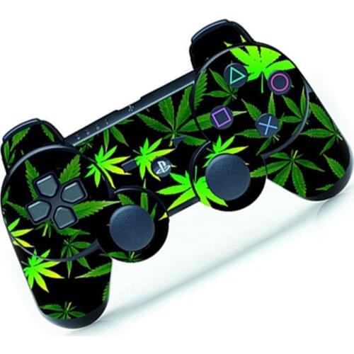Green Leaf Cool Skin Sticker for PS3 Controller Playstation Remote Controller