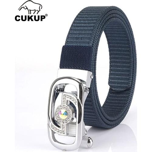 CUKUP New Design Alloy Buckle Metal Female Waistbands Quality Nylon Belt Jeans Accessories for Women 2.5cm Width 2020 CBCK208