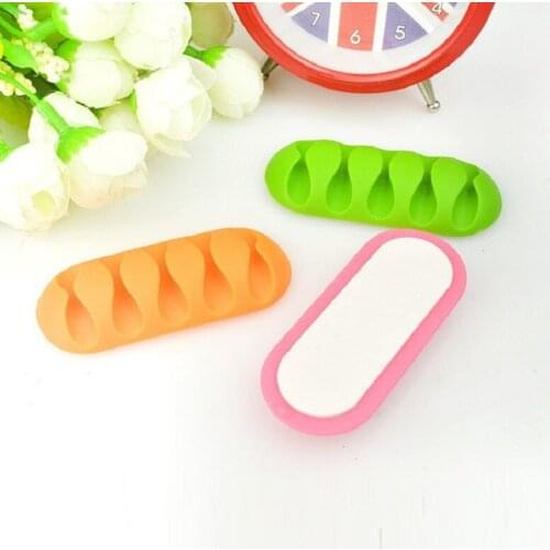 HEYSTOP Mobile Phone Charging Cable Storage Cable Organizer Car Silicone Five-hole Cable Organizer Small Gift Cable Holder