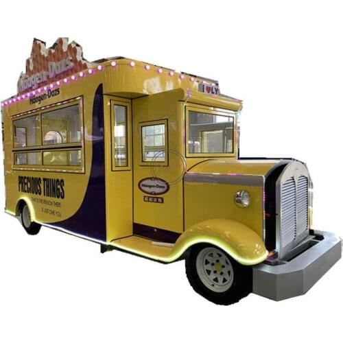 Electric Food Truck Mobile Kitchen Catering Trailer Trend Design Juice Coffee Hot Dog Ice Cream Food Cart Vending Machine