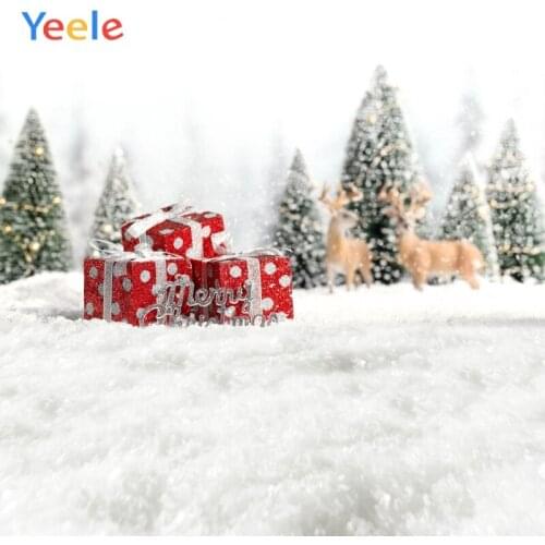 Yeele Christmas Photocall Decor Light Pine Gift Elk Photography Backdrops Personalized Photographic Backgrounds For Photo Studio